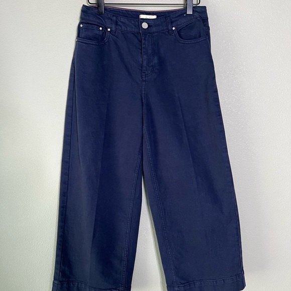 Joules Connie Eco Wash in Dark Navy Wide Leg Crop Denim Jeans Womens Size 6 NEW - Picture 5 of 16